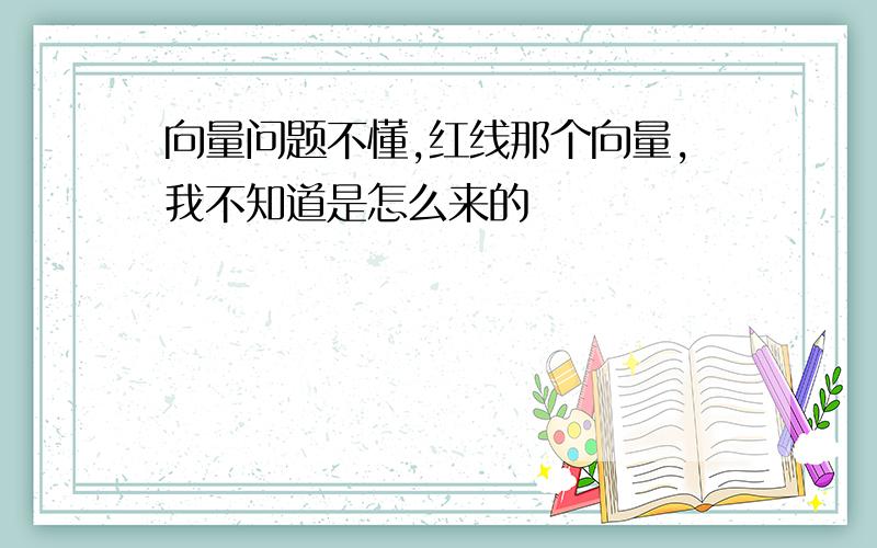 向量问题不懂,红线那个向量,我不知道是怎么来的