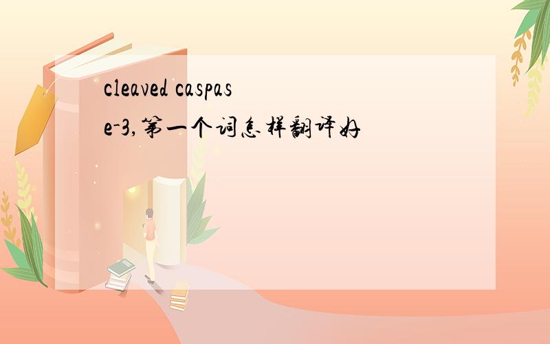 cleaved caspase-3,第一个词怎样翻译好