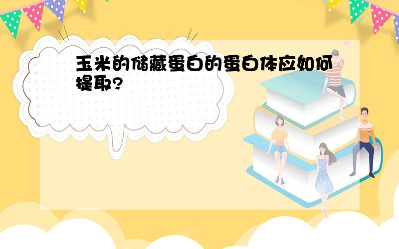 玉米的储藏蛋白的蛋白体应如何提取?