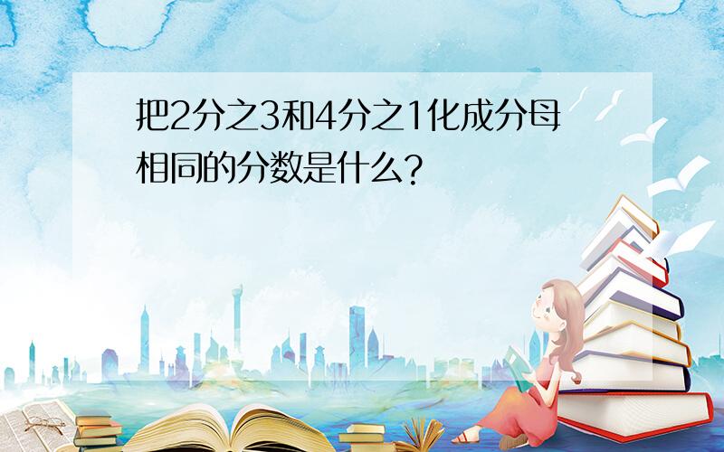 把2分之3和4分之1化成分母相同的分数是什么?