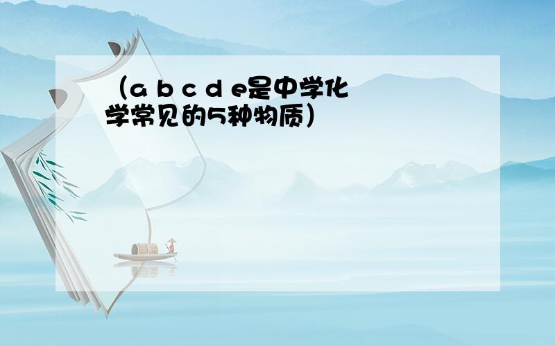 （a b c d e是中学化学常见的5种物质）