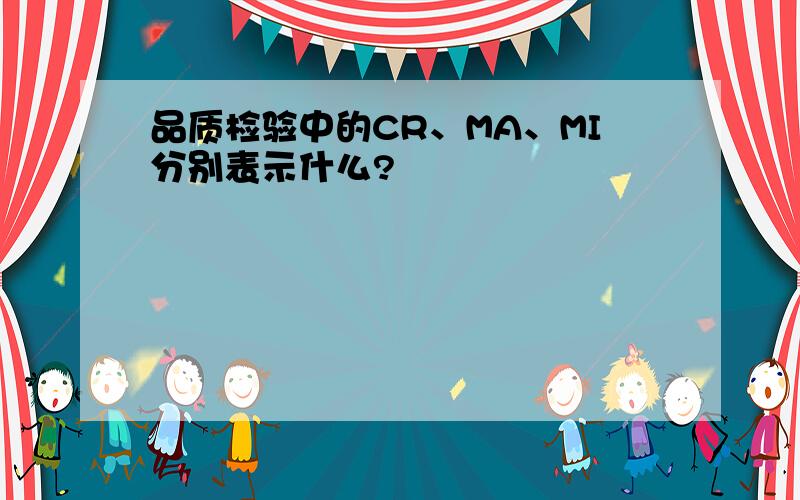 品质检验中的CR、MA、MI分别表示什么?