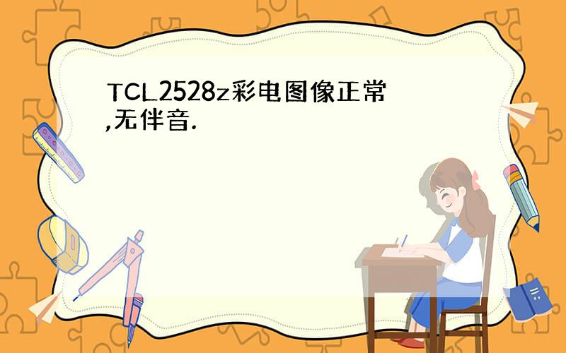 TCL2528z彩电图像正常,无伴音.