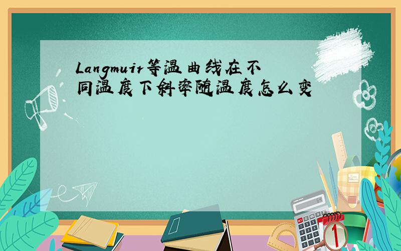 Langmuir等温曲线在不同温度下斜率随温度怎么变