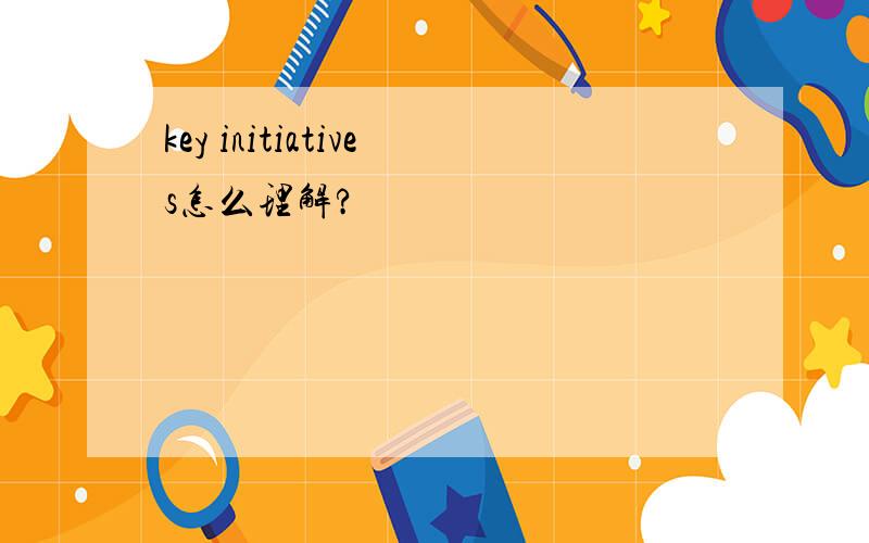 key initiatives怎么理解?