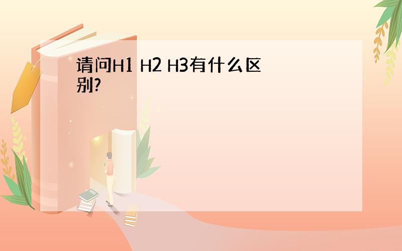 请问H1 H2 H3有什么区别?