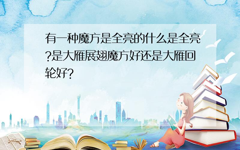 有一种魔方是全亮的什么是全亮?是大雁展翅魔方好还是大雁回轮好?