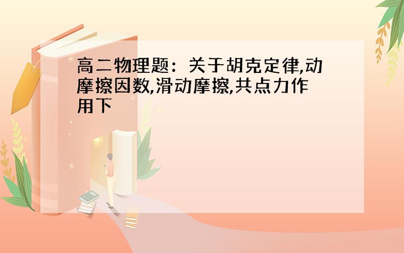 高二物理题：关于胡克定律,动摩擦因数,滑动摩擦,共点力作用下