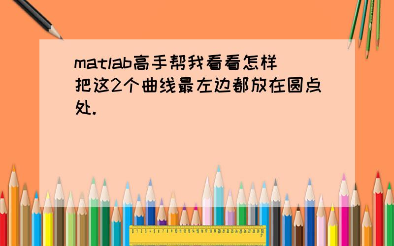 matlab高手帮我看看怎样把这2个曲线最左边都放在圆点处.