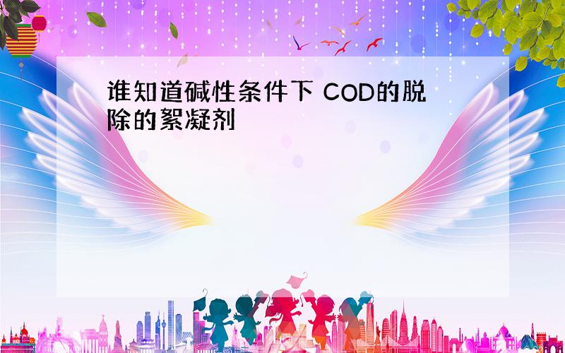 谁知道碱性条件下 COD的脱除的絮凝剂