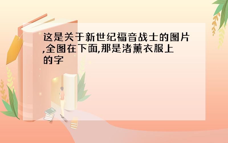 这是关于新世纪福音战士的图片,全图在下面,那是渚薰衣服上的字