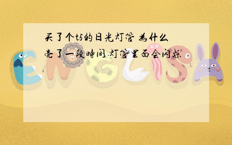 买了个t5的日光灯管 为什么亮了一段时间 灯管里面会闪烁