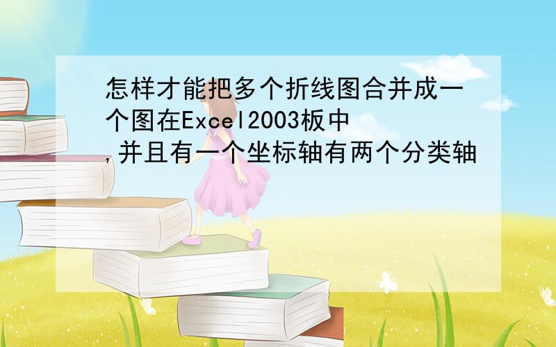 怎样才能把多个折线图合并成一个图在Excel2003板中,并且有一个坐标轴有两个分类轴