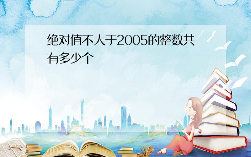 绝对值不大于2005的整数共有多少个