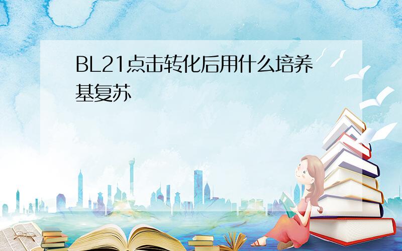 BL21点击转化后用什么培养基复苏