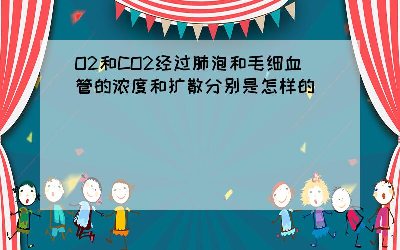 O2和CO2经过肺泡和毛细血管的浓度和扩散分别是怎样的