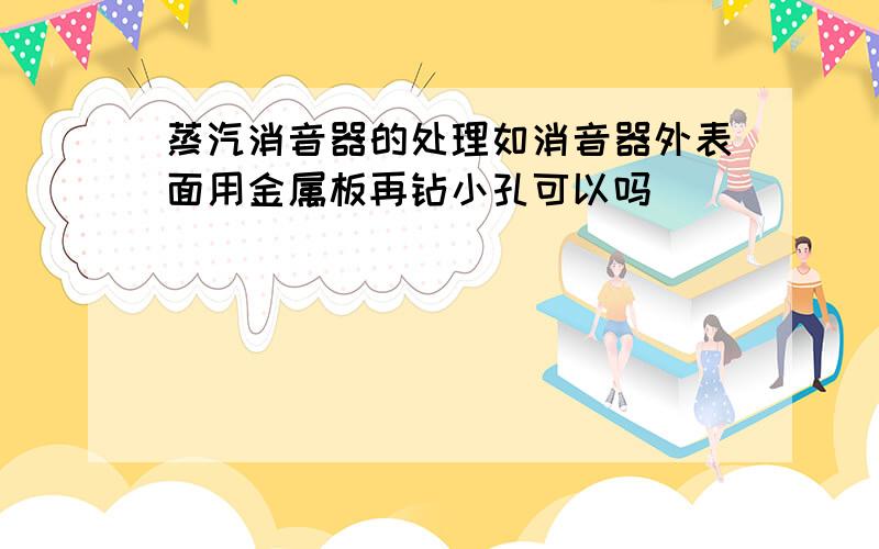 蒸汽消音器的处理如消音器外表面用金属板再钻小孔可以吗