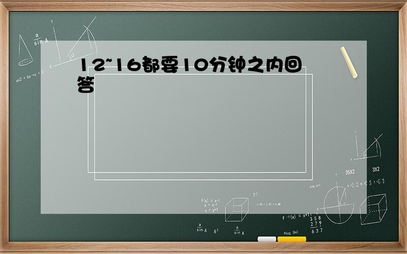 12~16都要10分钟之内回答