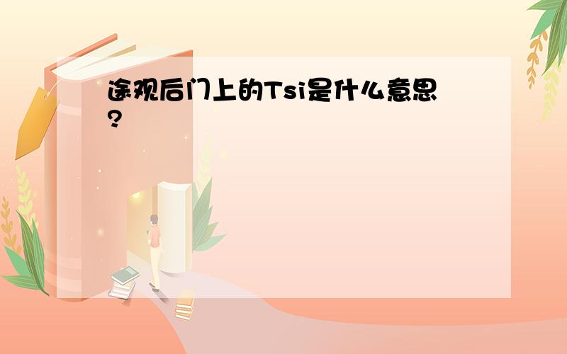 途观后门上的Tsi是什么意思?