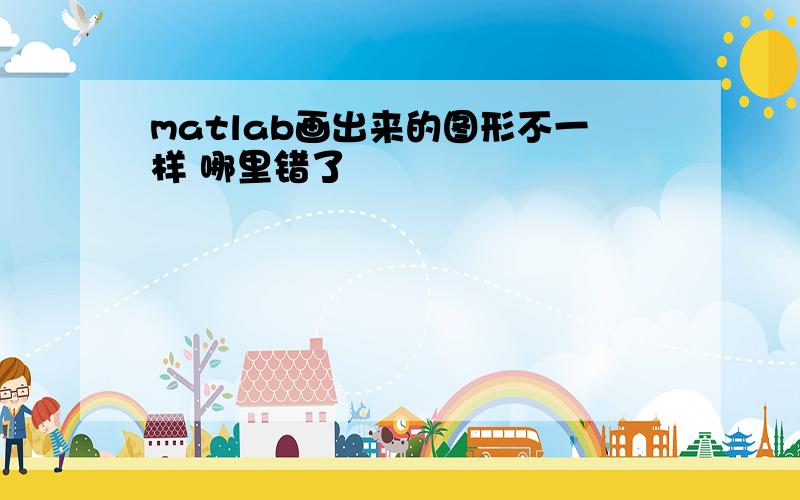 matlab画出来的图形不一样 哪里错了