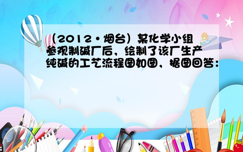 （2012•烟台）某化学小组参观制碱厂后，绘制了该厂生产纯碱的工艺流程图如图，据图回答：