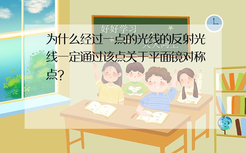 为什么经过一点的光线的反射光线一定通过该点关于平面镜对称点?