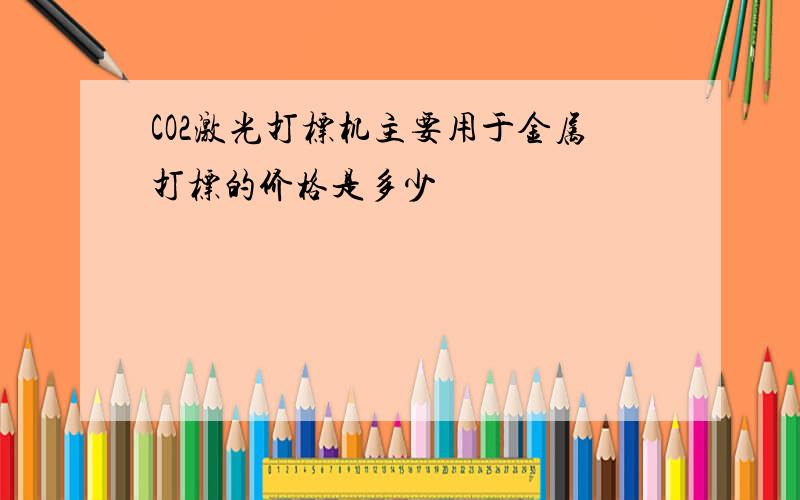 CO2激光打标机主要用于金属打标的价格是多少