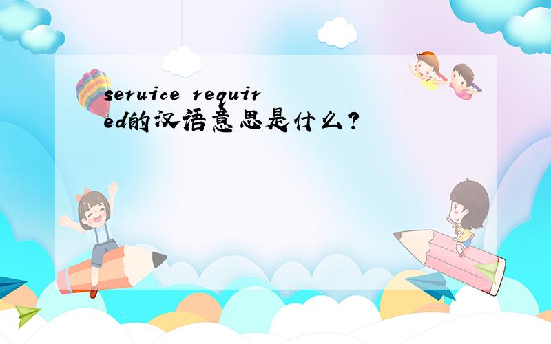 seruice required的汉语意思是什么?