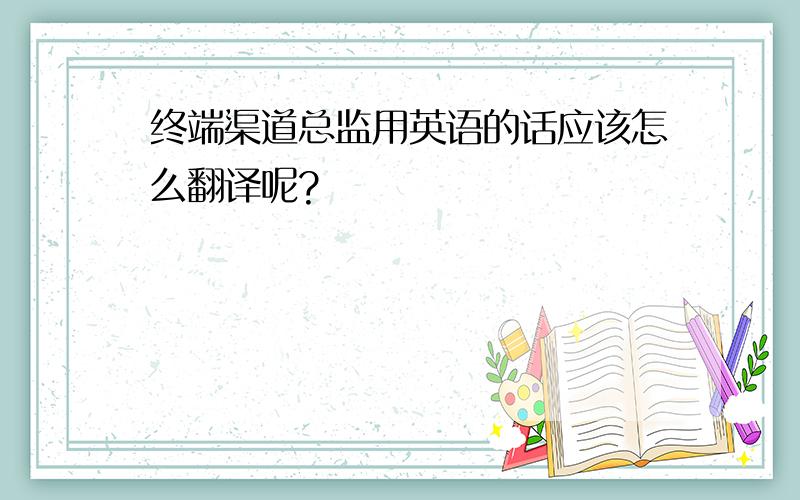 终端渠道总监用英语的话应该怎么翻译呢?