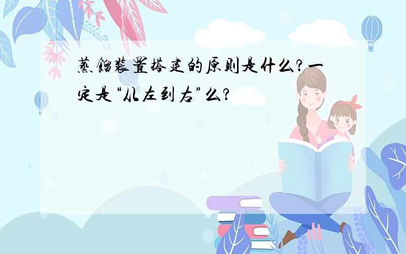 蒸馏装置搭建的原则是什么?一定是“从左到右”么?