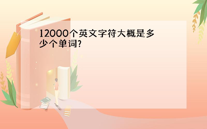 12000个英文字符大概是多少个单词？