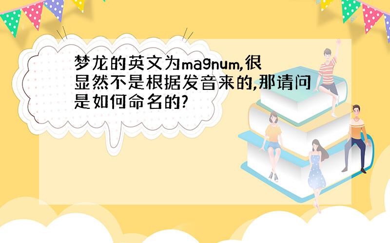 梦龙的英文为magnum,很显然不是根据发音来的,那请问是如何命名的?