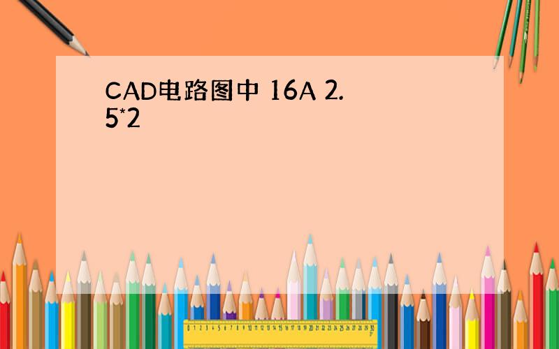 CAD电路图中 16A 2.5*2