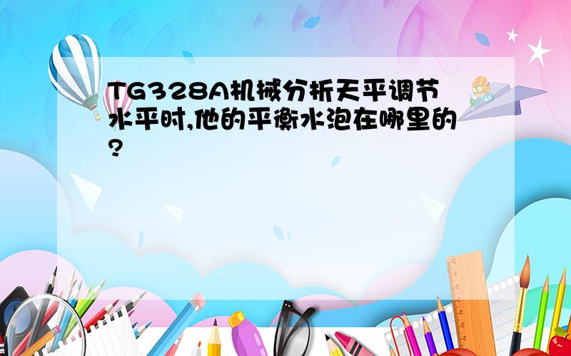 TG328A机械分析天平调节水平时,他的平衡水泡在哪里的?