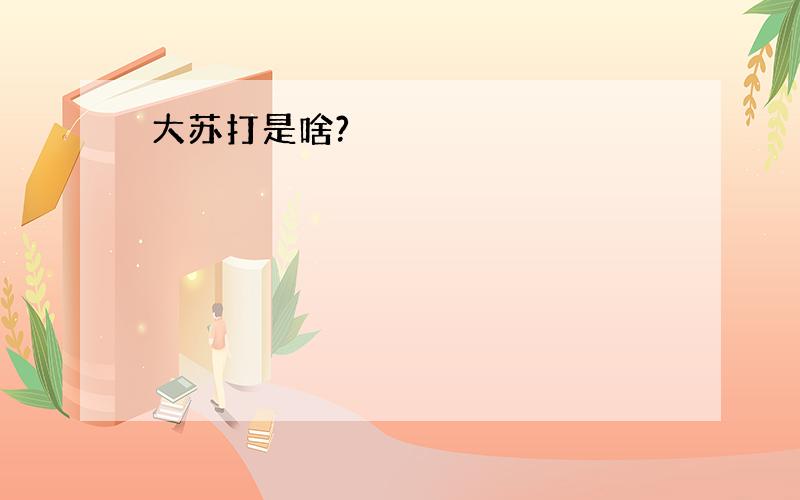 大苏打是啥?