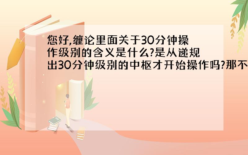 您好,缠论里面关于30分钟操作级别的含义是什么?是从递规出30分钟级别的中枢才开始操作吗?那不是要出现两次小转大的过程?