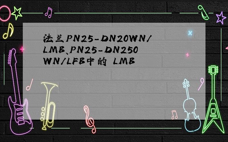 法兰PN25-DN20WN/LMB、PN25-DN250WN/LFB中的 LMB