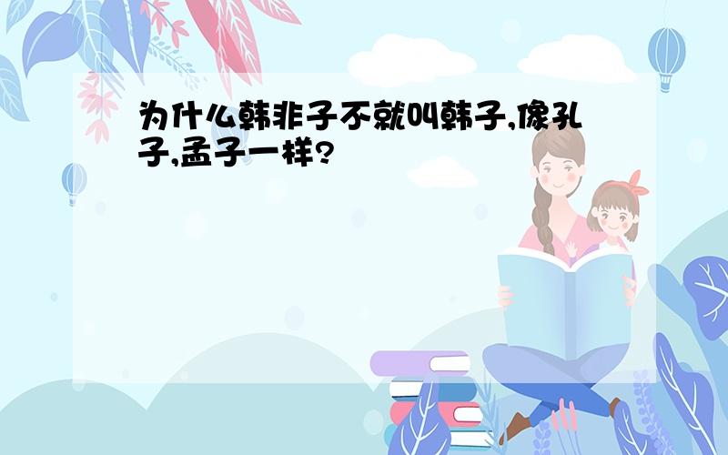 为什么韩非子不就叫韩子,像孔子,孟子一样?