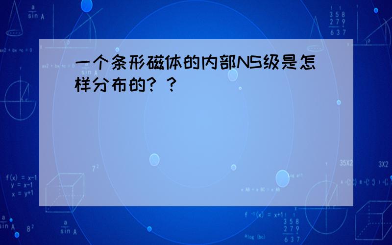 一个条形磁体的内部NS级是怎样分布的? ?