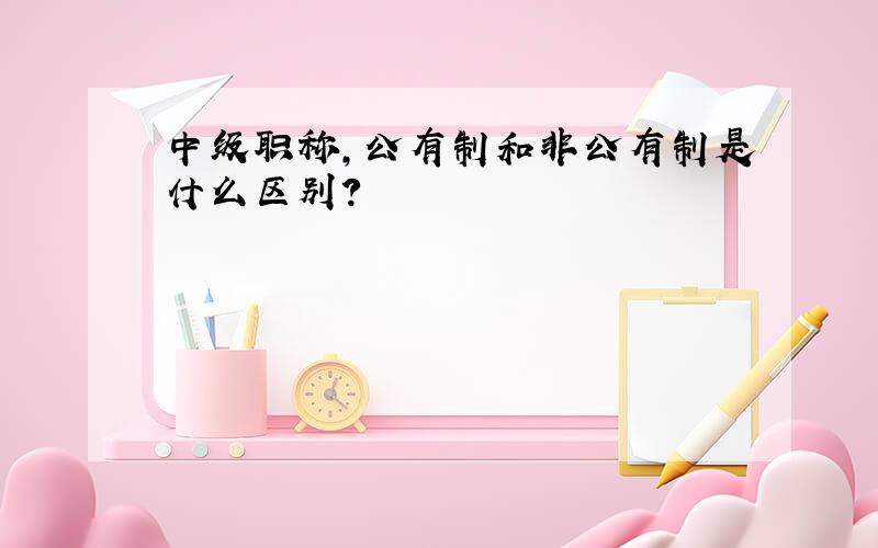 中级职称,公有制和非公有制是什么区别?