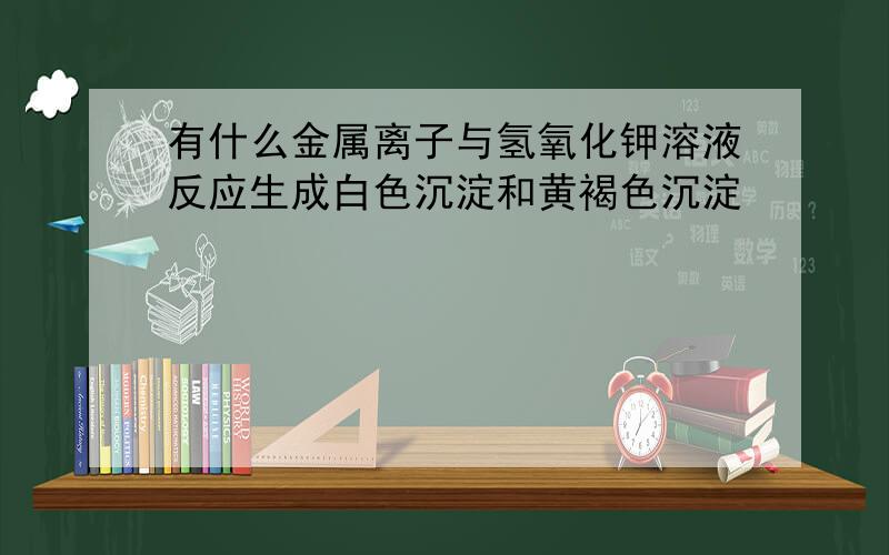 有什么金属离子与氢氧化钾溶液反应生成白色沉淀和黄褐色沉淀