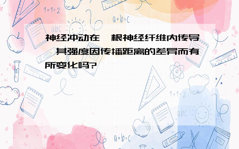 神经冲动在一根神经纤维内传导,其强度因传播距离的差异而有所变化吗?