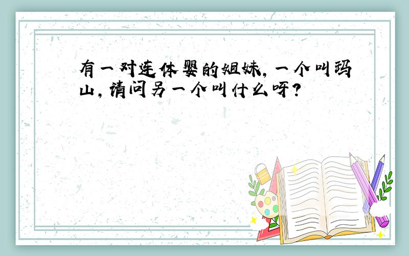 有一对连体婴的姐妹,一个叫玛山,请问另一个叫什么呀?