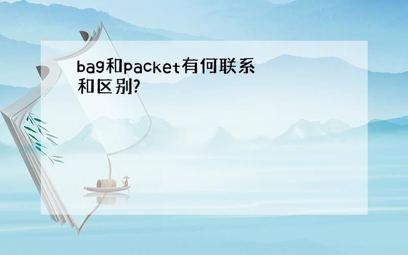 bag和packet有何联系和区别?