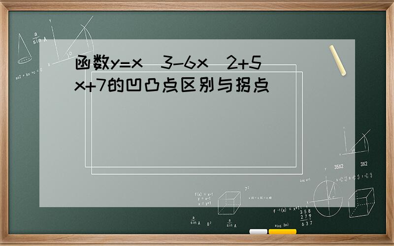 函数y=x^3-6x^2+5x+7的凹凸点区别与拐点