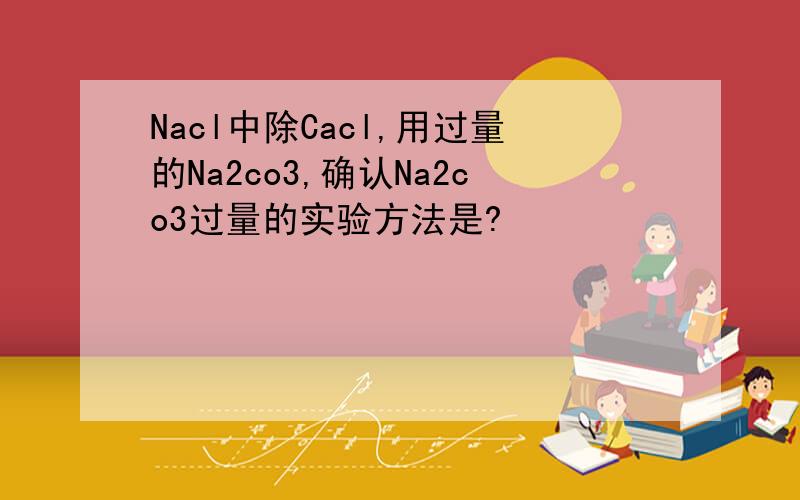 Nacl中除Cacl,用过量的Na2co3,确认Na2co3过量的实验方法是?