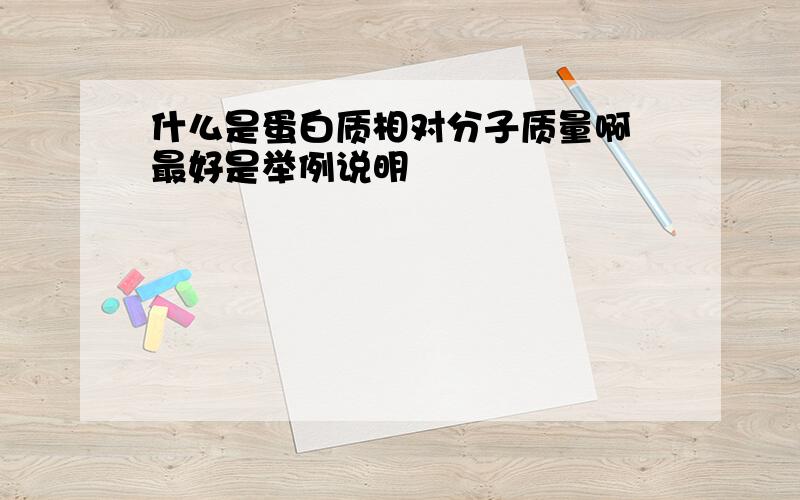 什么是蛋白质相对分子质量啊 最好是举例说明