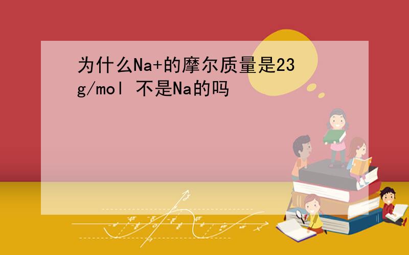 为什么Na+的摩尔质量是23g/mol 不是Na的吗