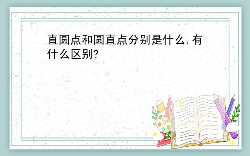 直圆点和圆直点分别是什么,有什么区别?