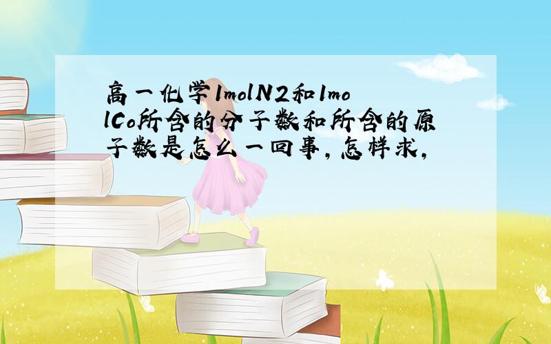 高一化学1molN2和1molCo所含的分子数和所含的原子数是怎么一回事,怎样求,